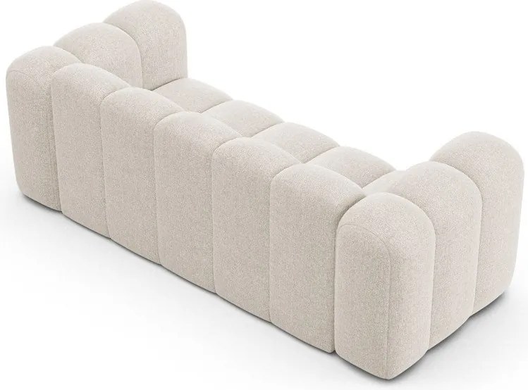 Kremowa sofa z tkaniny szenilowej 200 cm Lupine – Micadoni