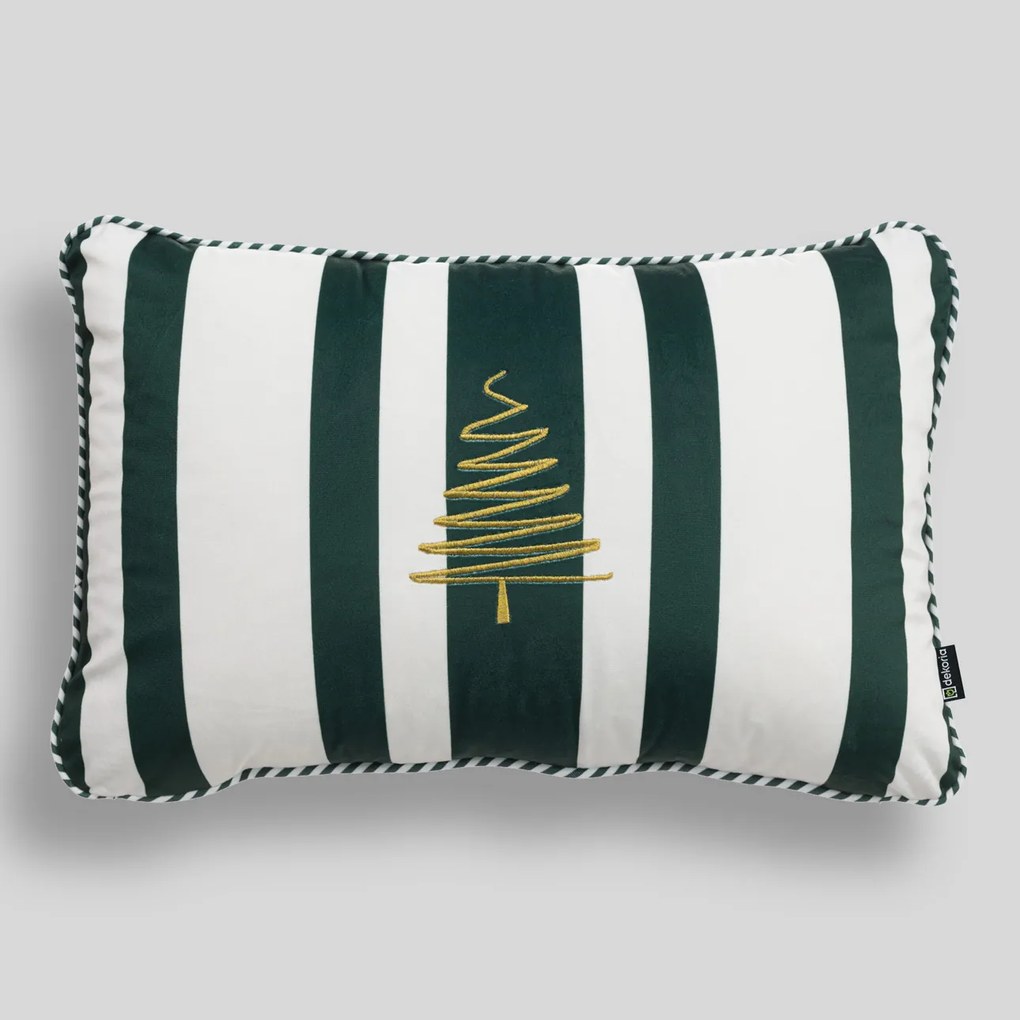 Poszewka na poduszkę Green &amp; White Noel 60x40 cm