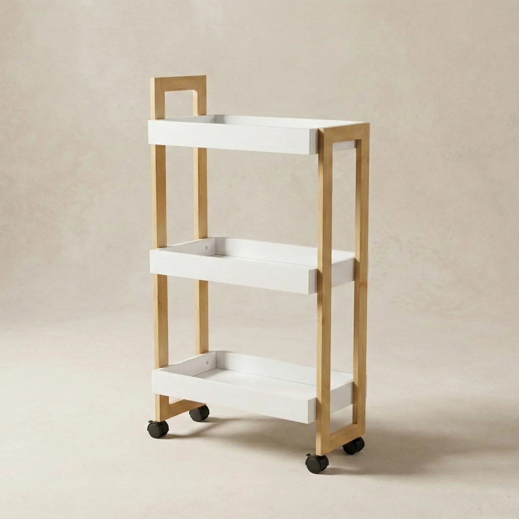 Wąski regał na kółkach ASEM, 80 cm