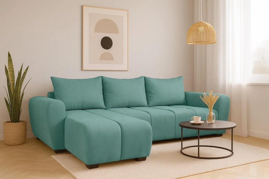 Kompaktowy, rozkładany naroznik Bueno, mięta - Soro 34