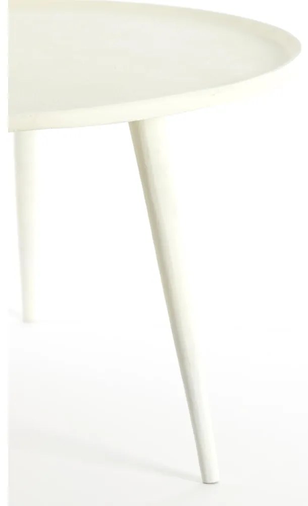 Kremowy metalowy okrągły stolik ø 67,5 cm Babina – Light &amp; Living