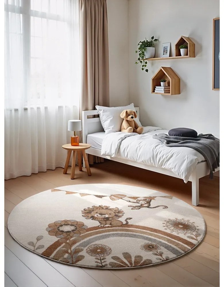 Kremowy dywan dziecięcy ø160 cm Roar like a Lion – Villeroy&amp;Boch