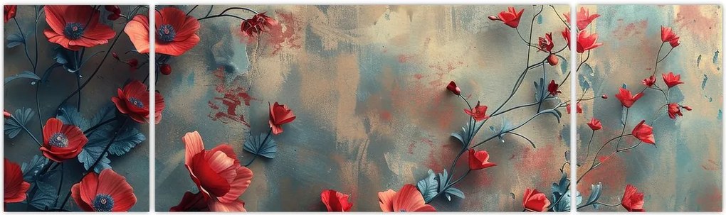 Obraz - Wilcze maki (170x50 cm)
