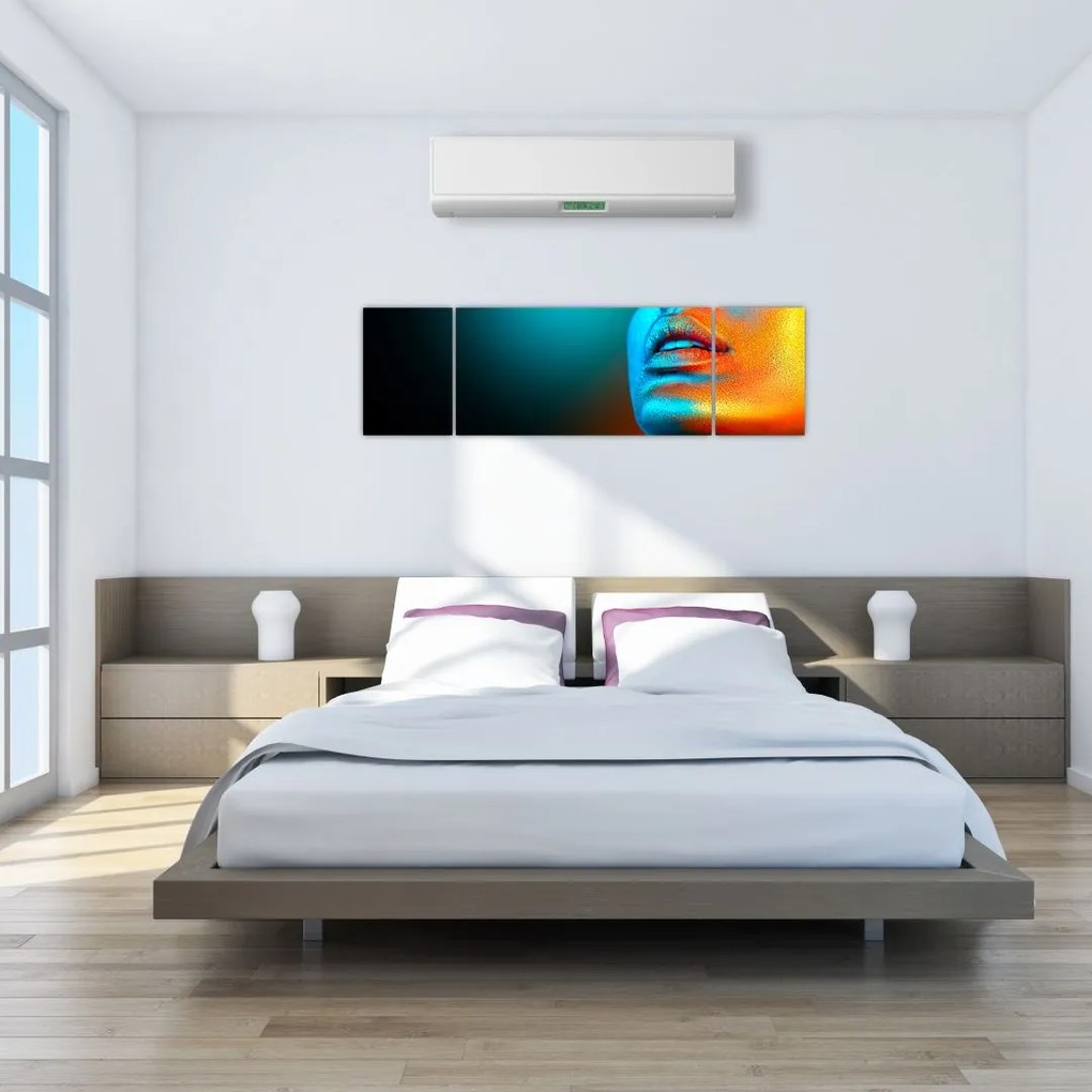 Obraz - Błyszcząca twarz (170x50 cm)