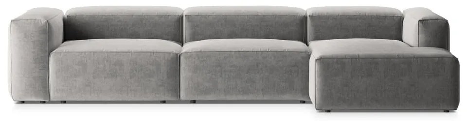 Jasnoszary narożnik (prawostronny/z szezlongiem) Bergamo – Cosmopolitan Design