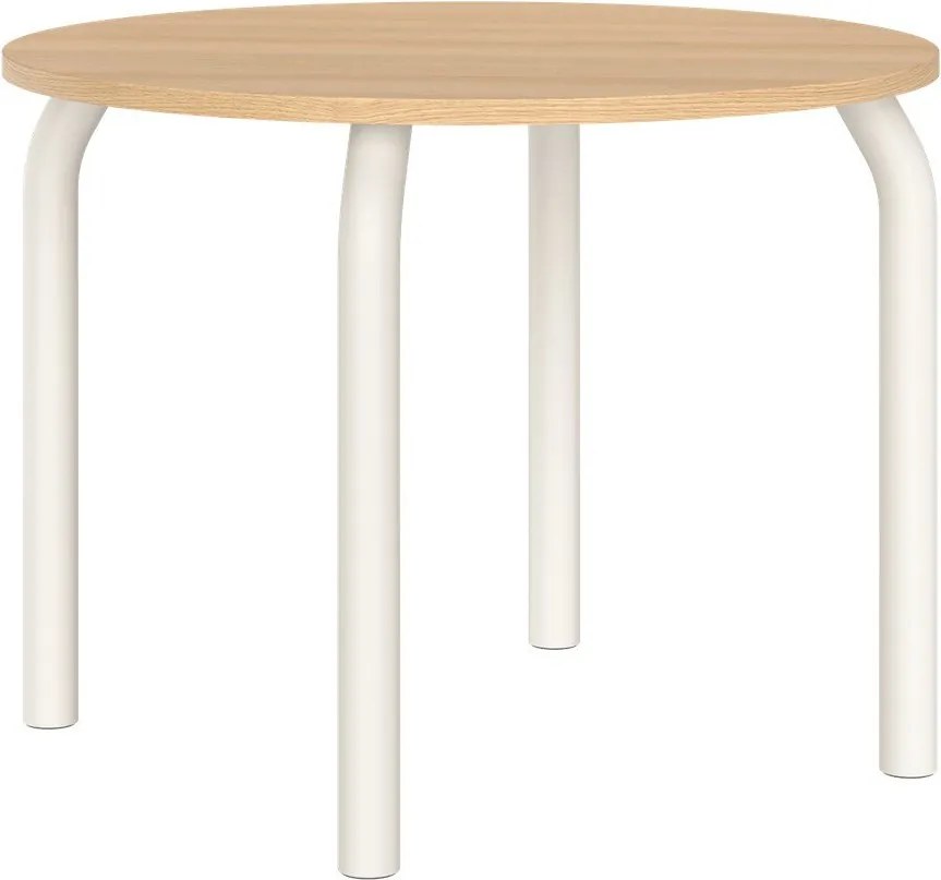 Okrągły stół z blatem w dekorze dębu ø 100 cm Meko – noo.ma