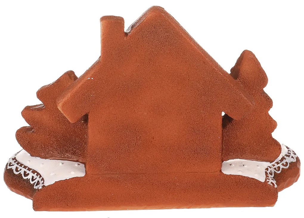 Świecznik Piernikowy domek, żywica, 11 cm