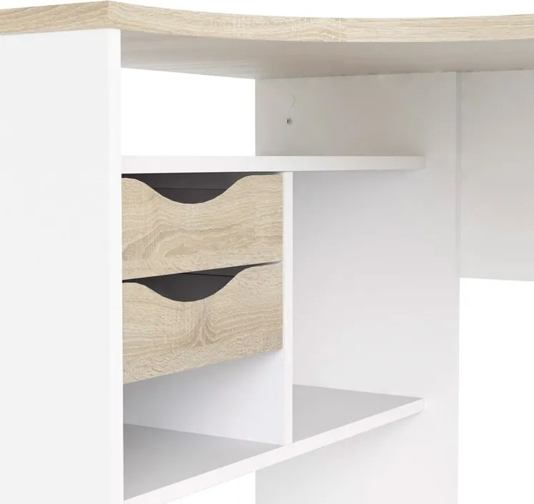 Biurko narożne Function 118 biały/dąb sonoma