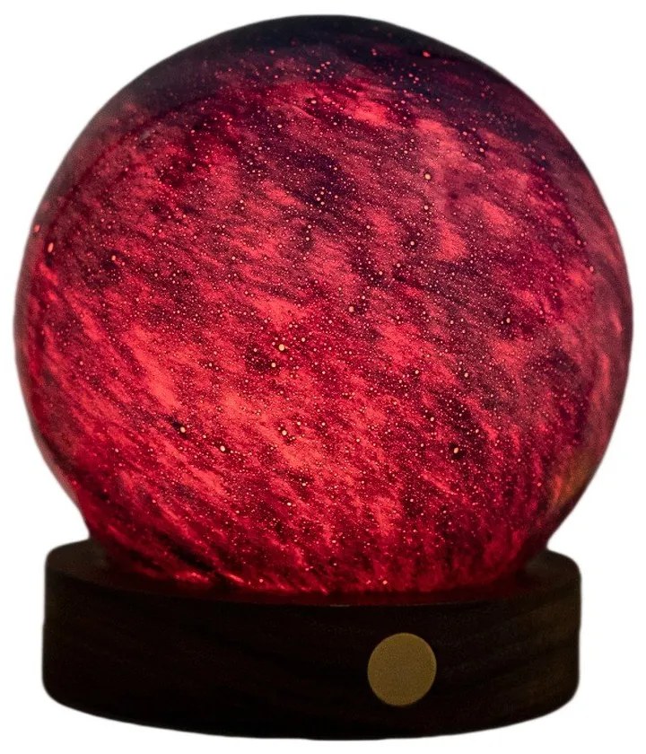 Lampa stołowa LED w ciemnym naturalnym kolorze ze szklanym kloszem (wysokość 9 cm) Galaxy Breeze – Gingko
