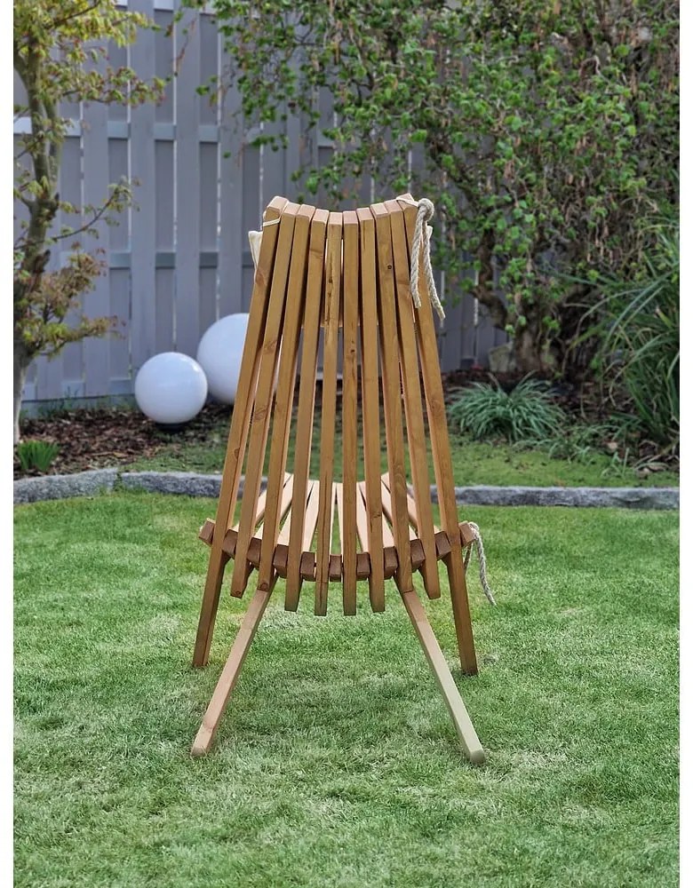 Naturalny drewniany fotel ogrodowy Falun – Garden Pleasure