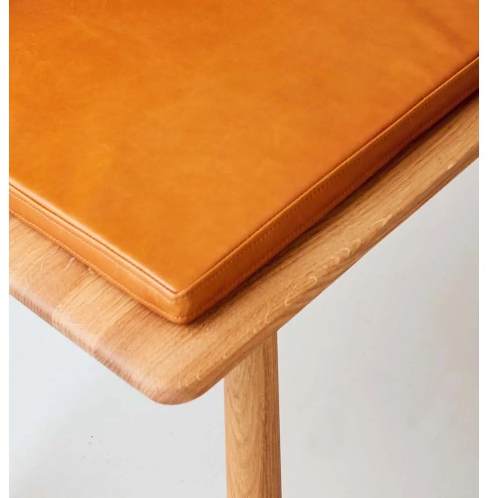 Koniakowo-naturalna skórzana ławka Elba – Hammel Furniture