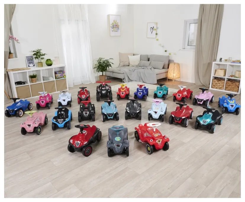 Big jeździk next blue bobby car z klaksonem i światłami