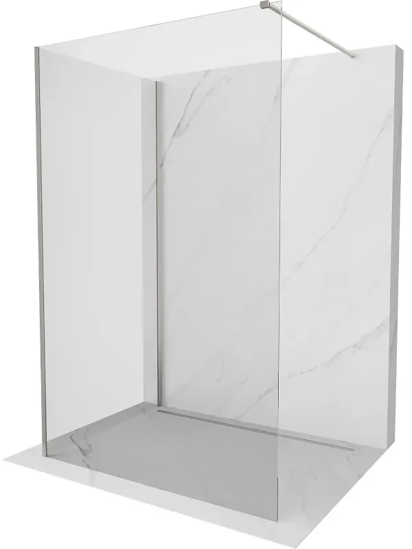 Mexen Kioto ścianka prysznicowa Walk-in 140 x 115 cm, transparent, nikiel szczotkowany - 800-140-212-97-00-115