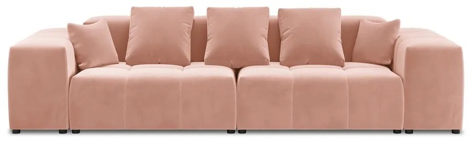 Różowa aksamitna sofa 320 cm Rome Velvet – Cosmopolitan Design