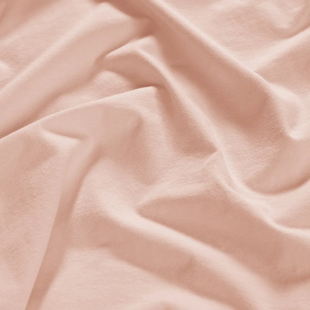 Prześcieradło 4Home Jersey Luxury pudrowy, 90 x 200 cm