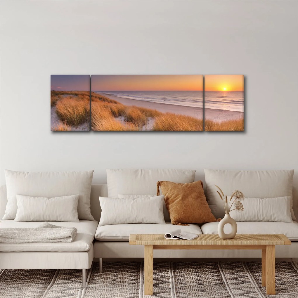 Obraz - Plaża o zachodzie słońca (170x50 cm)