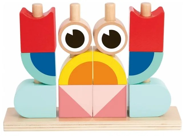 Tooky toy kreatywne drewniane klocki przestrzenne 3d krab