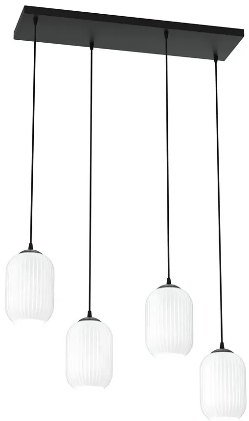 Nowoczesna lampa z czterema szklanymi kloszami - 3X D164 F3-A39