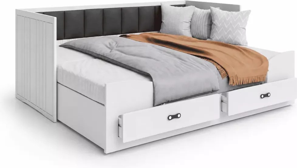 Łóżko tapicerowane Wilson 80x200 rozkładane z 2 szufladami dla dzieci i młodzieży