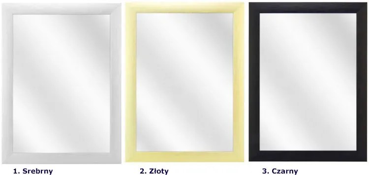 Czarne prostokątne lustro aluminiowe B1-P86