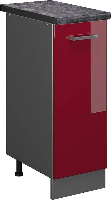 Szafka apteczna czerwony połysk 30x60x81.6 r-line