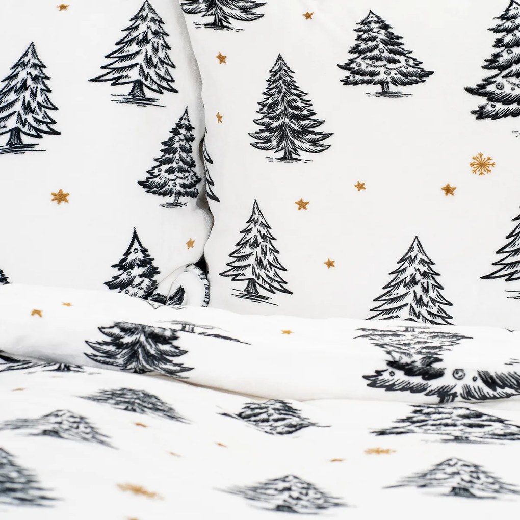 4Home Pościel mikroflanela Frosted Trees, 140 x 220 cm, 70 x 90 cm, 140 x 220 cm, 70 x 90 cm