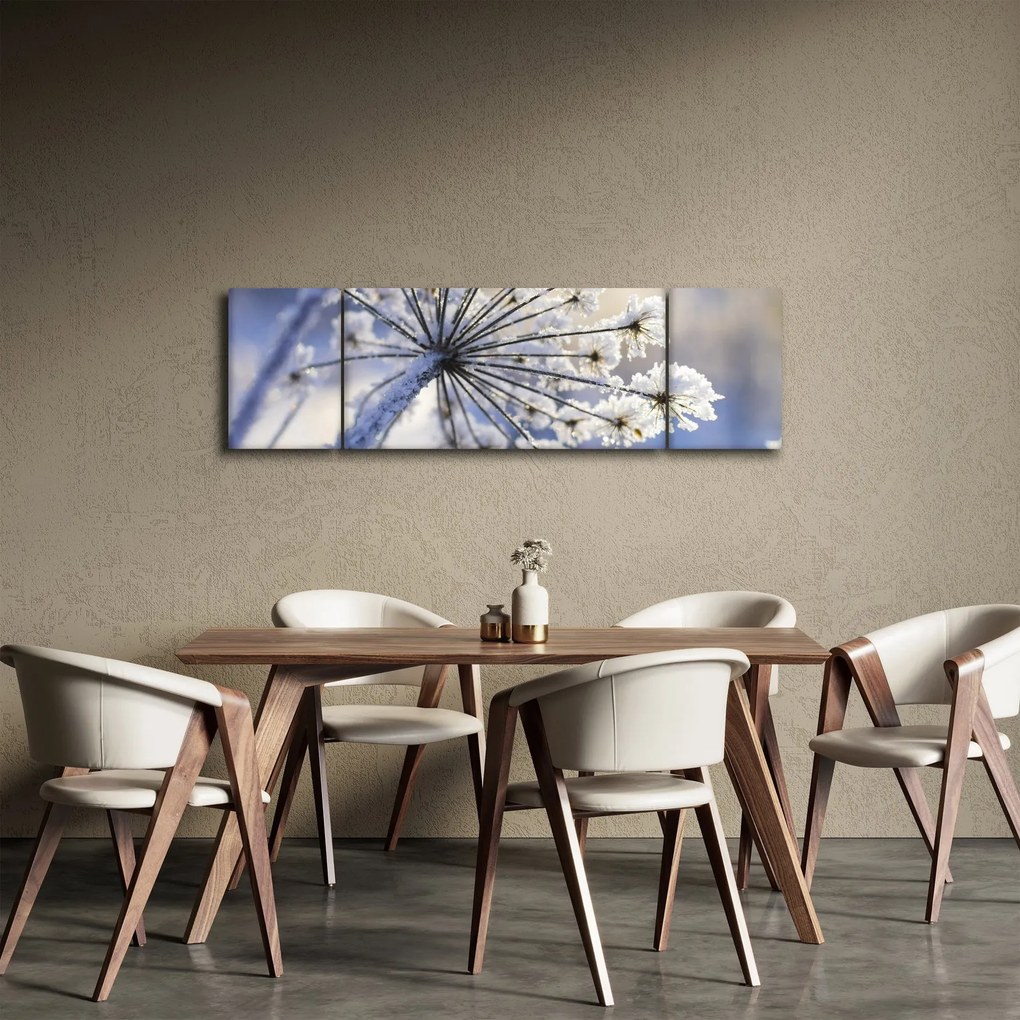 Obraz - Zamarznięty kwiat (170x50 cm)