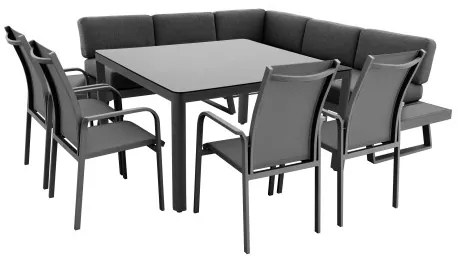 EXPERT PLUS AVERSA KERAMIK - zestaw ogrodowy aluminiowy 7-elementowy