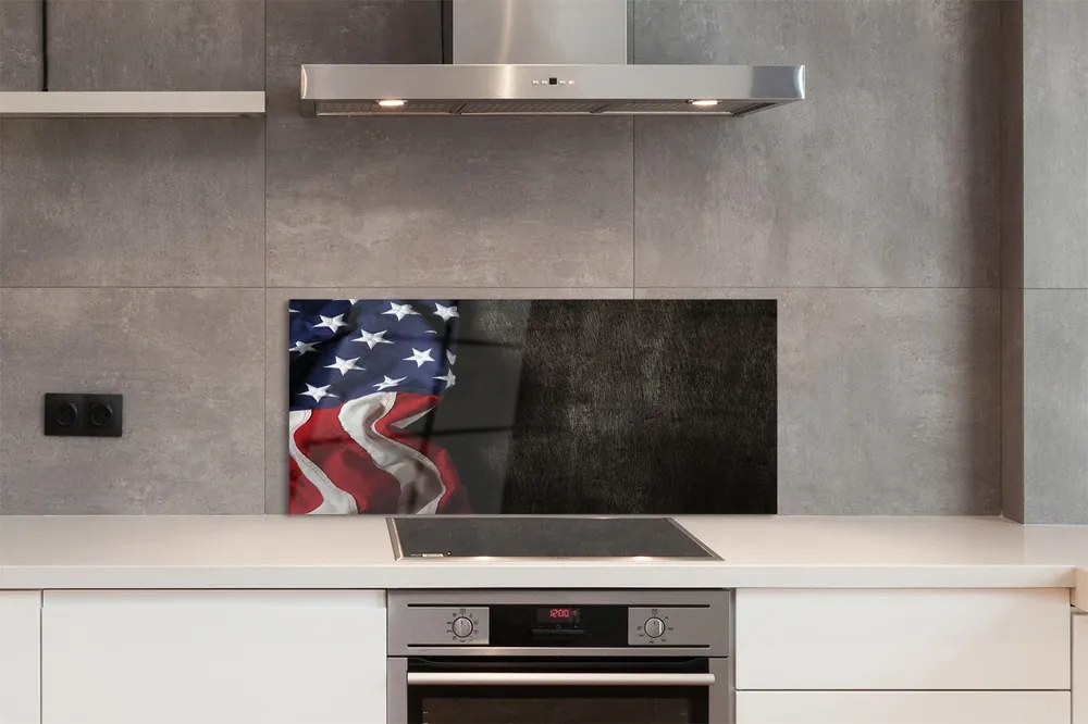 Szklany Panel Amerykański Sztandar Państwowy