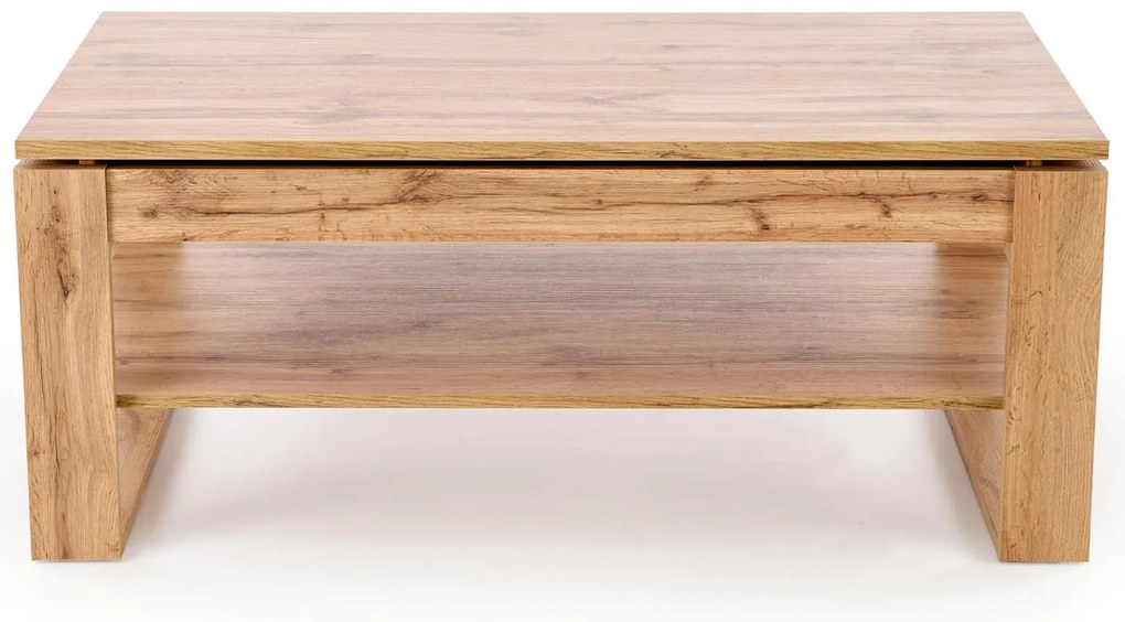 Rozkładany ławo-stół, podnoszony blat, dąb artisan 120/65-92/50-72 cm BETTY