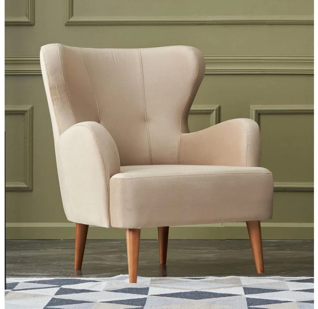 Fotel uszak NEKO kremowy