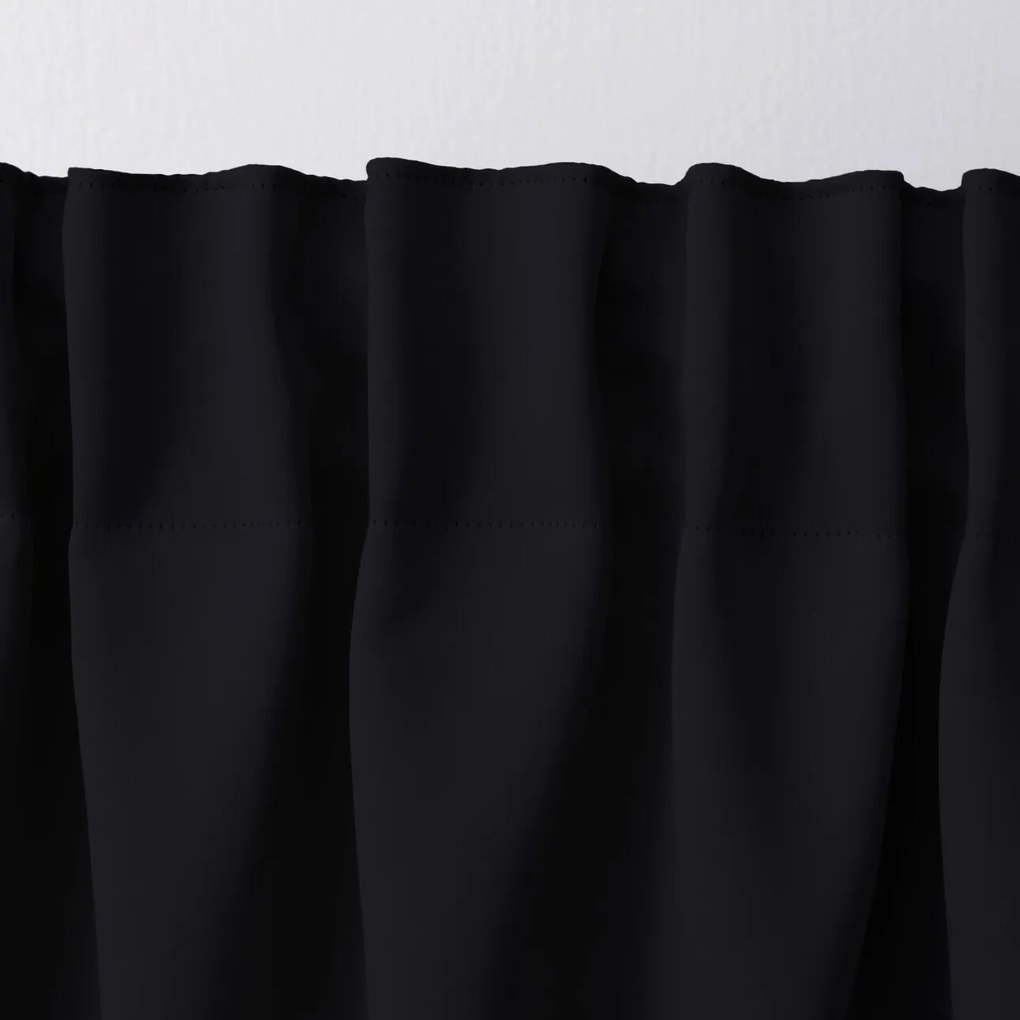 Zasłona zaciemniająca na taśmie marszczącej  czarny 140 x 280 cm 1 szt.