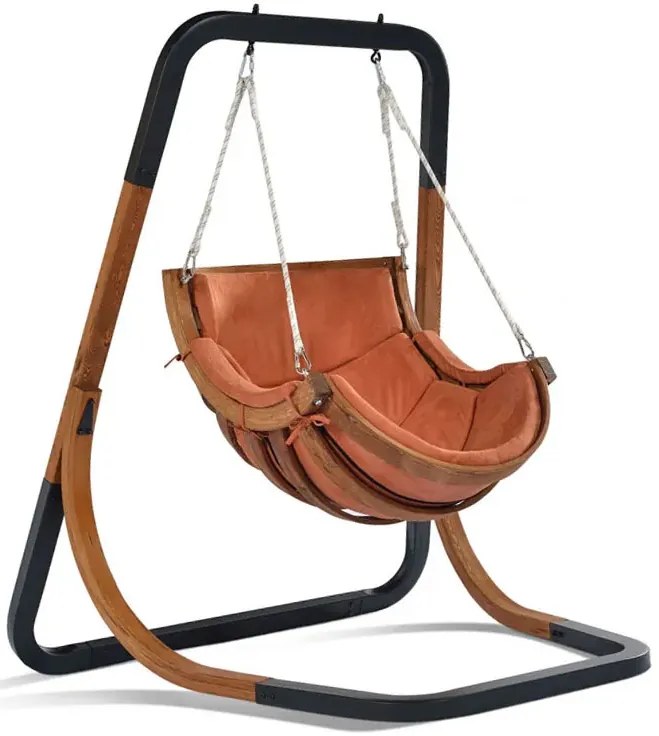 Fotel wiszący bujany terracotta Pinokio 2S