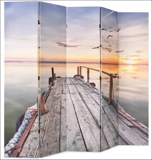 Nowoczesny parawan z nadrukiem jeziora B6-B75