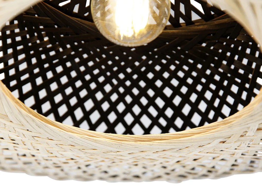 Orientalna lampa sufitowa z bambusa 50 cm - RinaKolonialny Oswietlenie wewnetrzne