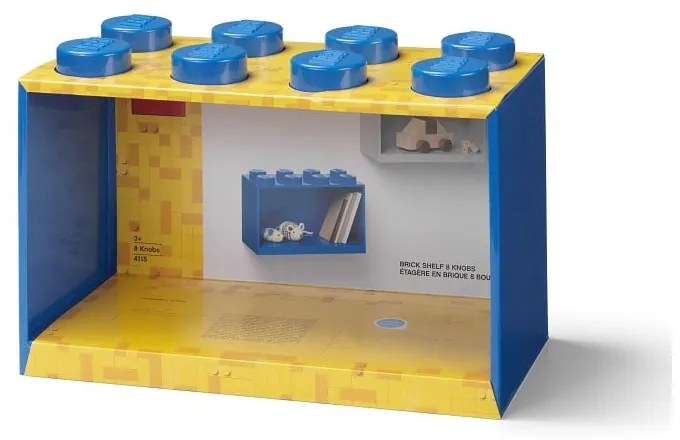 Dziecięca niebieska półka ścienna LEGO® Brick 8