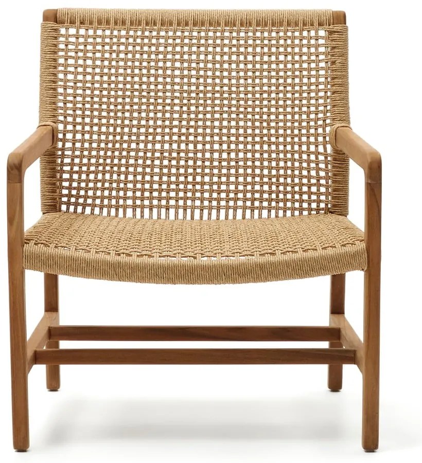 Drewniany fotel ogrodowy w naturalnym kolorze Sabolla – Kave Home