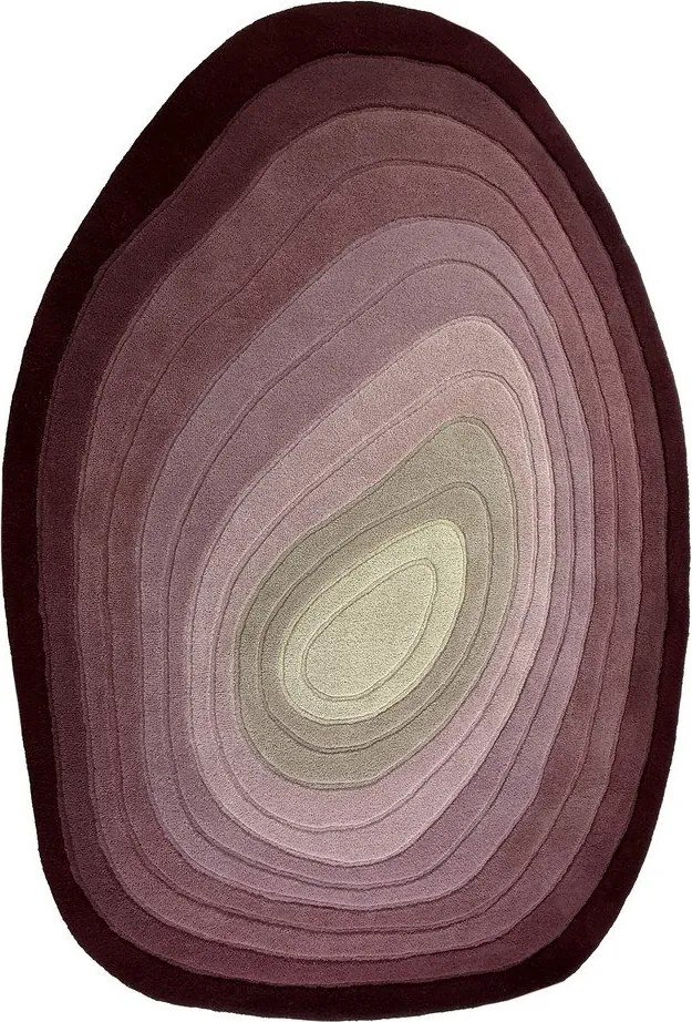 Fioletowy wełniany dywan tkany ręcznie 200x290 cm Puddle Ombre – Flair Rugs