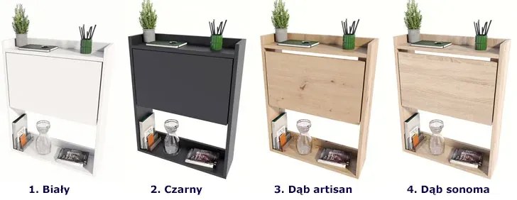 Białe małe składane biurko pod laptopa K1-F48