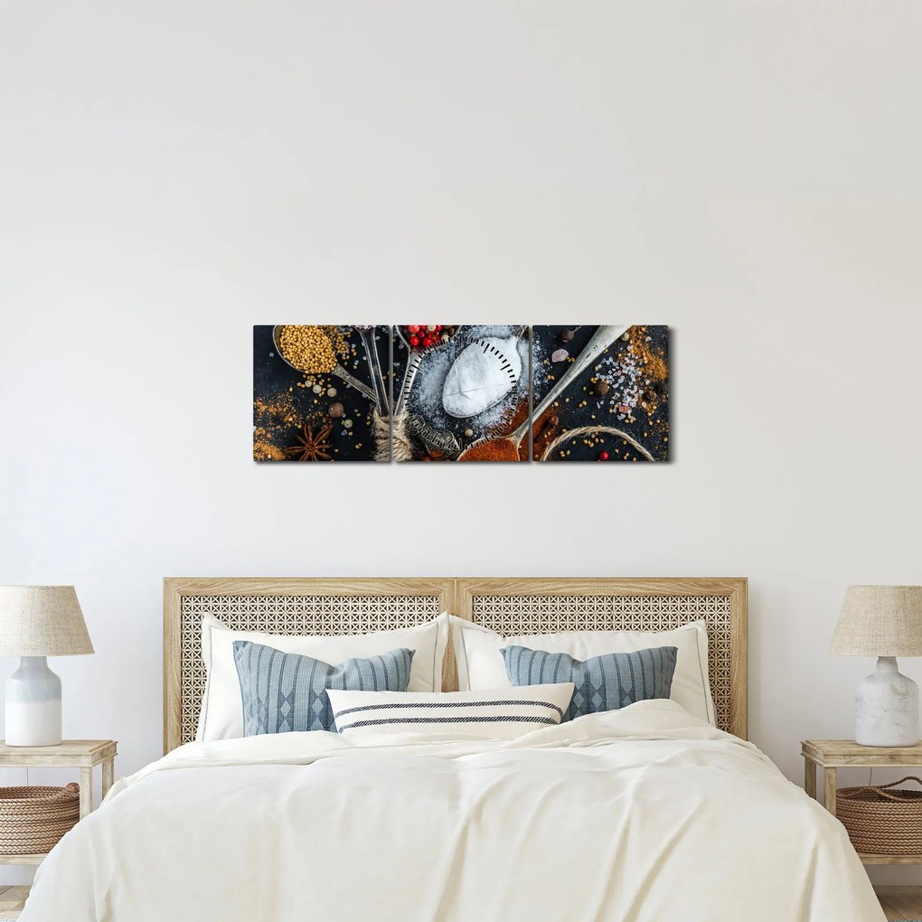 Obraz przypraw (z zegarem) (90x30 cm)