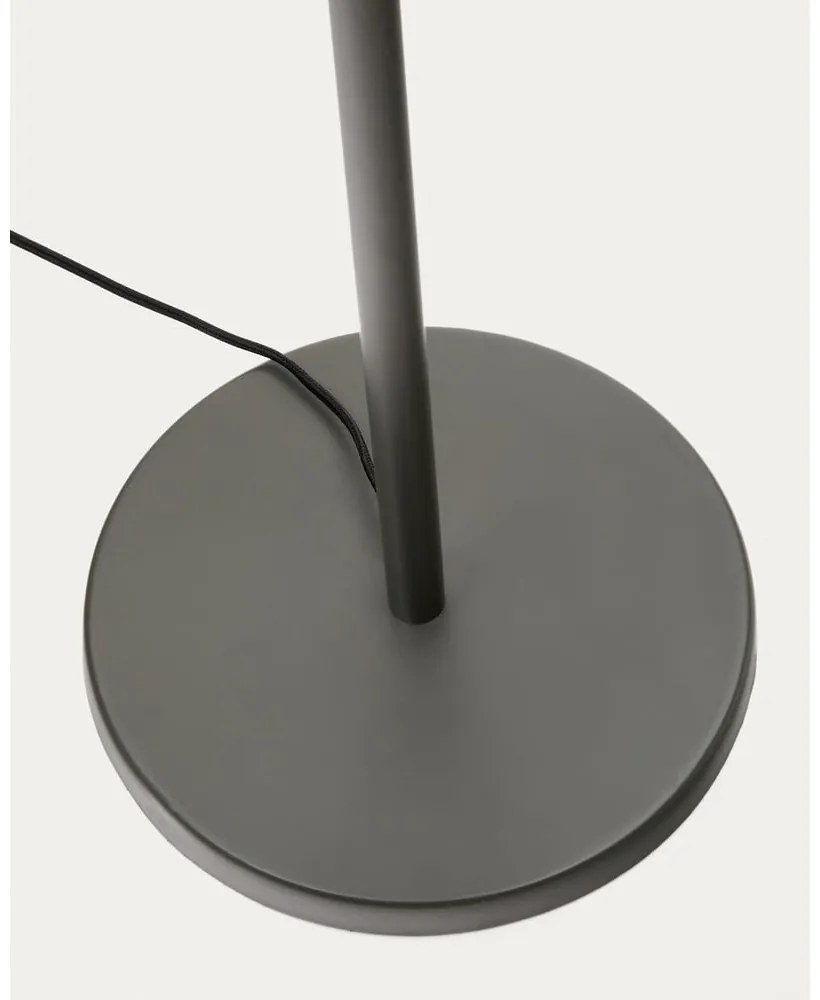 Ciemnozielona lampa stojąca z tekstylnym kloszem (wysokość 153 cm) Navat – Kave Home