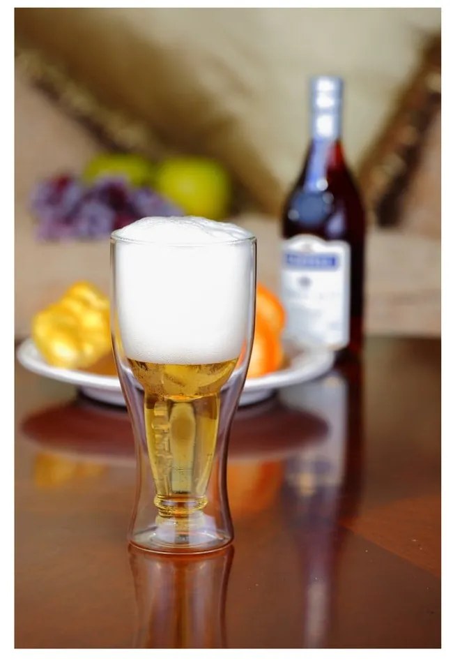 Szklanka do piwa z podwójną ścianką Vialli Design, 350 ml