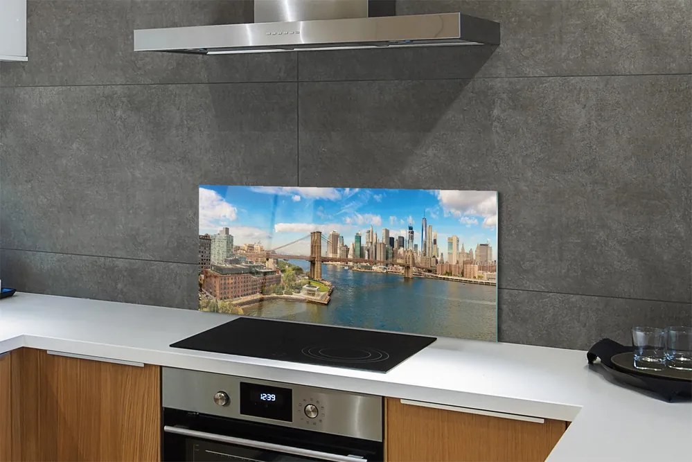 Panel szklany do Kuchni Most i Panorama Metropolii