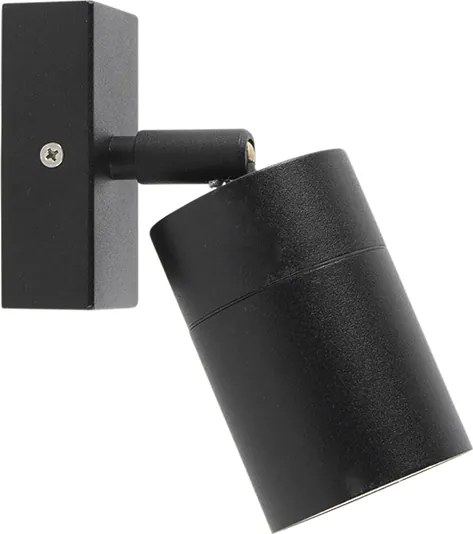 Lampa ścienna zewnętrzna czarna regulowana IP44 - Solo