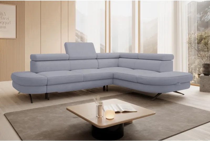 Narożnik OTIS L Prawostronny Regulowane Zagłówki wolnostojący tkanina AURORA 16 WERSAL