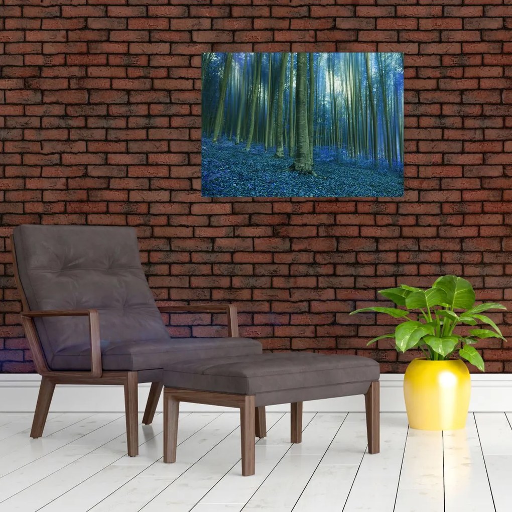 Obraz - Niebieski las (70x50 cm)