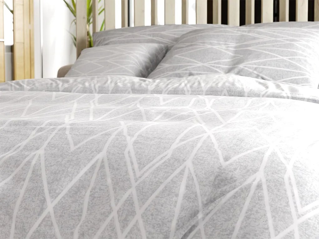 PrzytulneMieszkanie.pl PrzytulneMieszkanie.pl Pościel z bawełny Renforcé GRAY STRIPES szare Rozmiar pościeli: 70 x 90 cm | 140 x 200 cm