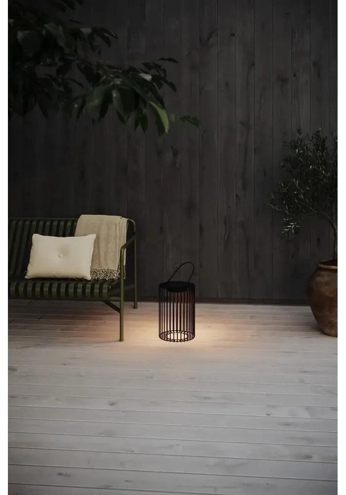 Czarny zewnętrzny lampion solarny LED na USB (wysokość 54 cm) Cavia – Markslöjd