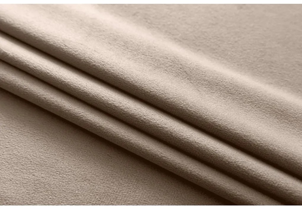 Zasłona zaciemniająca VELVET jasno brązowa 140x250 cm Zawieszanie: Metalowe pierścienie