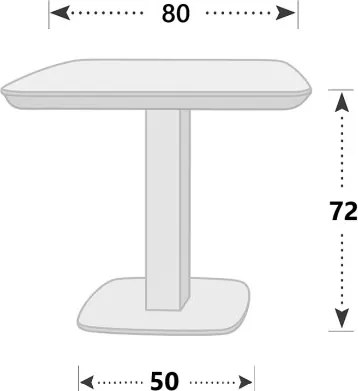 PICASO - stół ogrodowy aluminiowy 80x80 cm, antracyt